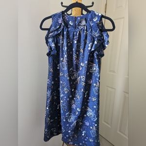 Silky floral sleeveless dress